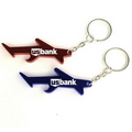 Air Plane / Aircraft Shaped Aluminum Bottle Opener with Keychain